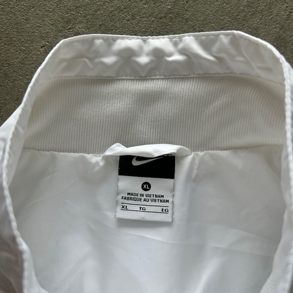 Vintage Nike Track Jacket Size XL White Full Zip Nylon Windbreaker - Picture 3 of 9